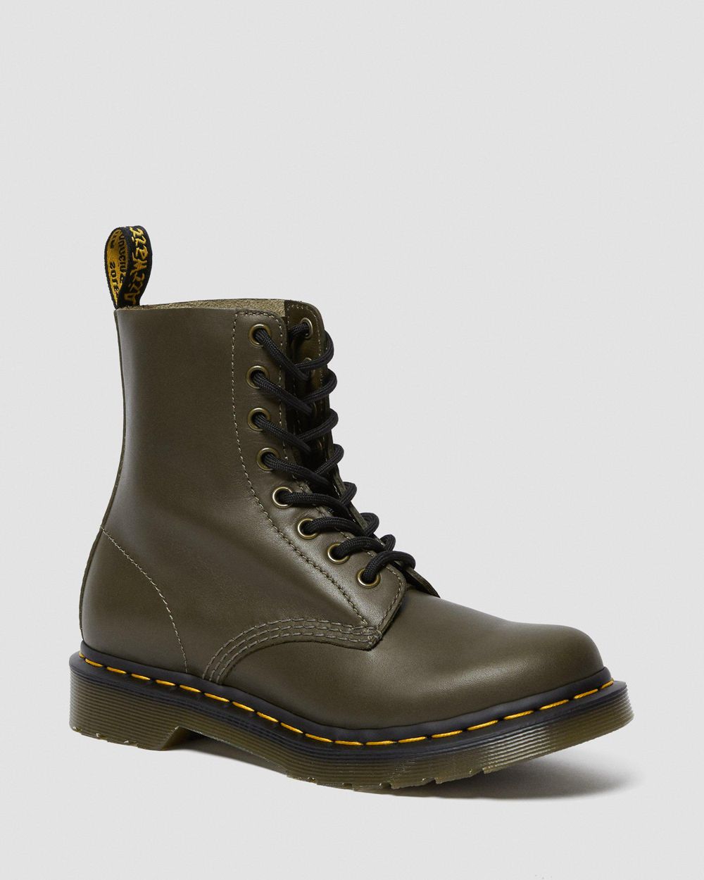 Dr Martens 1460 Pascal Wanama Kožené Topánky Damske ( Olivovo Zelená ) SK 950-IKCQSW